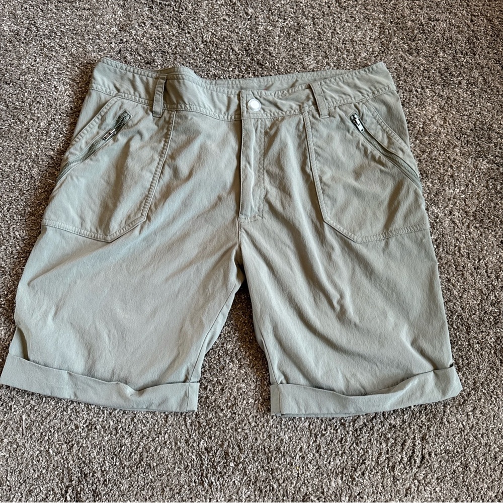 Reel Legends Olive Shorts with Pink Logo